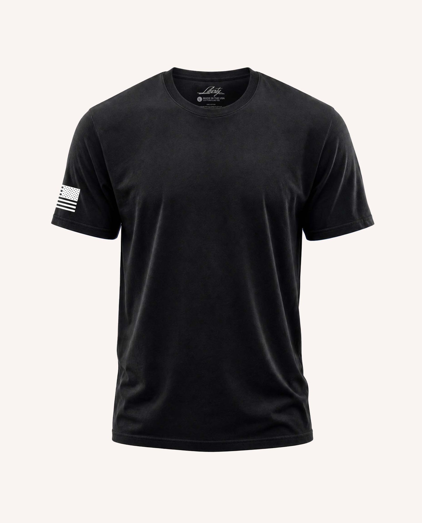 All-Day Cotton Flag Tee with White Flag
