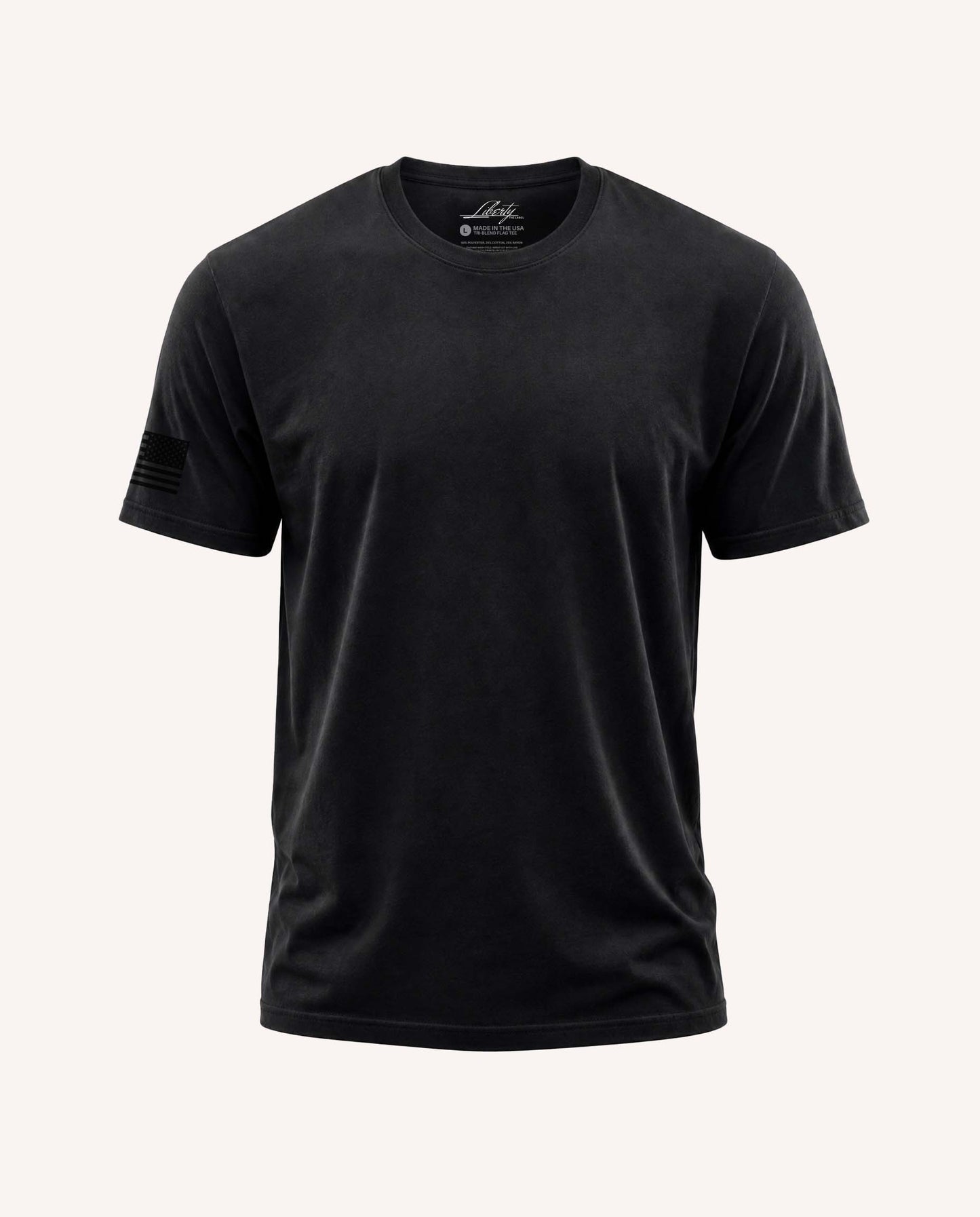 Blackout Triblend Flag Tee with Black Flag