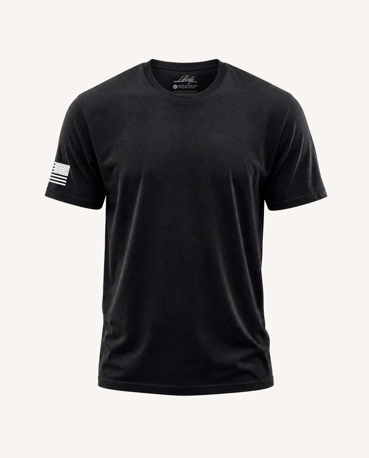 All-Day Cotton Flag Tee with White Flag