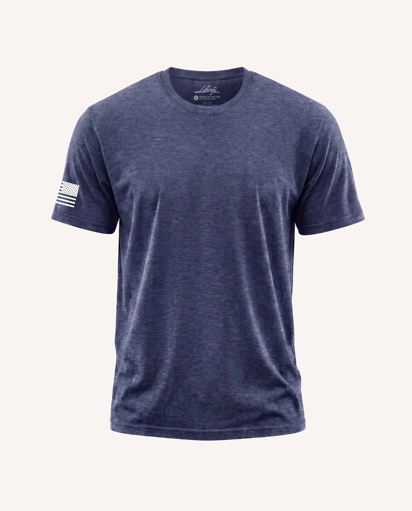 All-Day Cotton Flag Tee with White Flag
