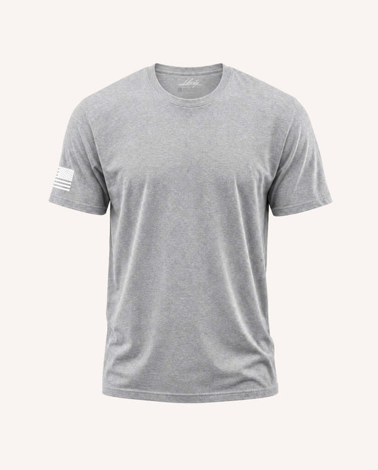 All-Day Cotton Flag Tee with White Flag