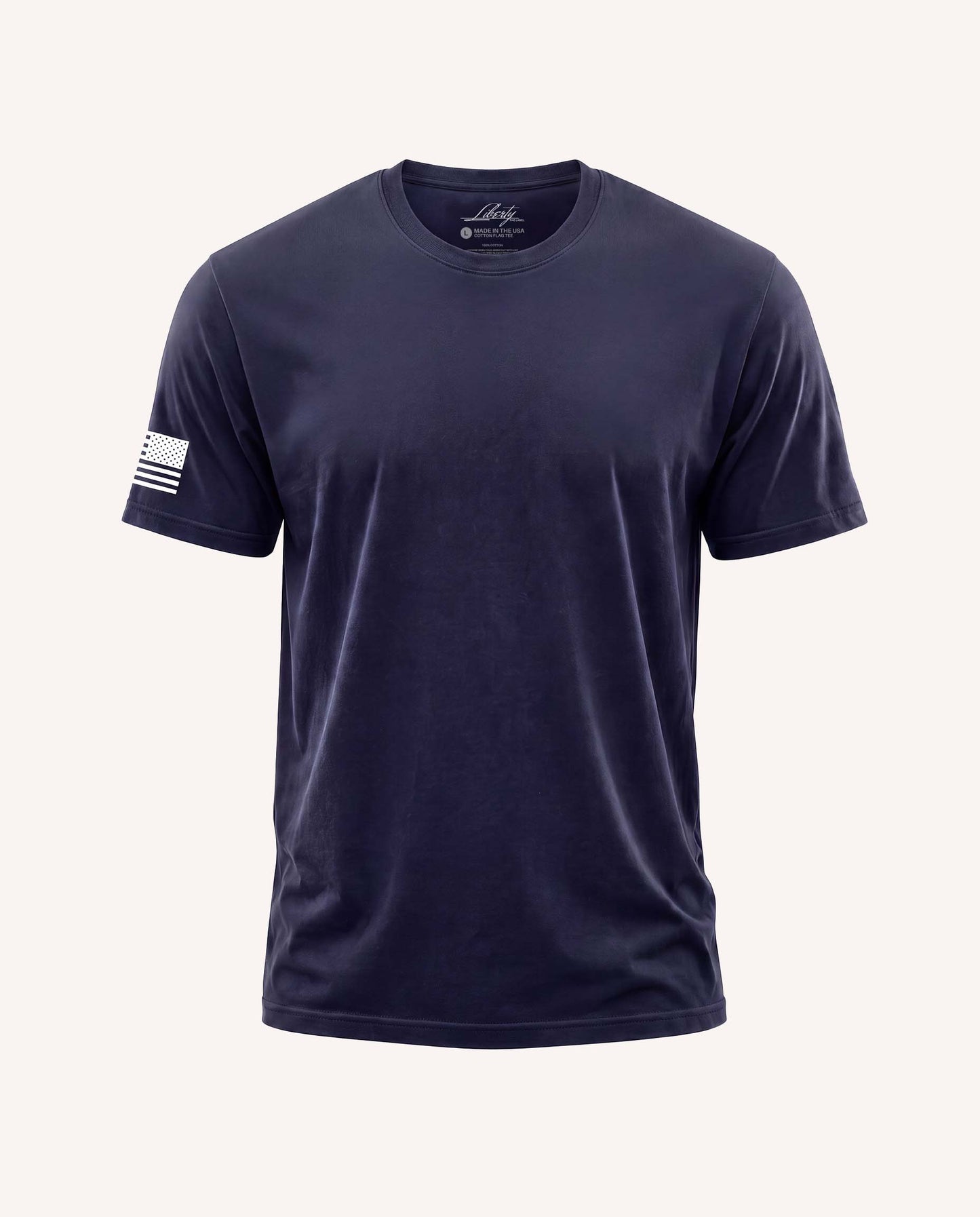 All-Day Cotton Flag Tee with White Flag