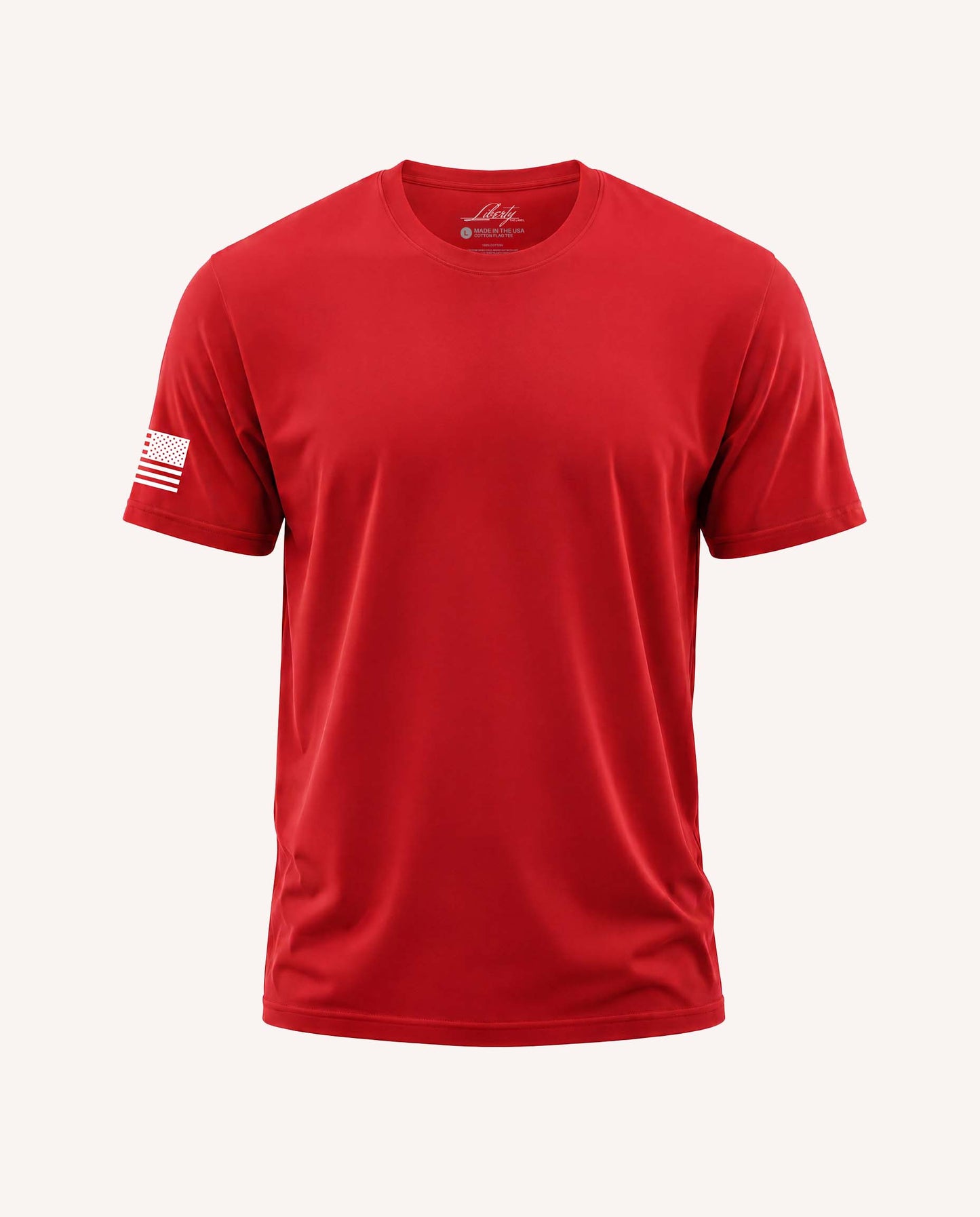 All-Day Cotton Flag Tee with White Flag