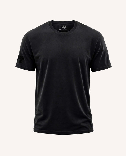 Blackout Triblend Flag Tee with Black Flag