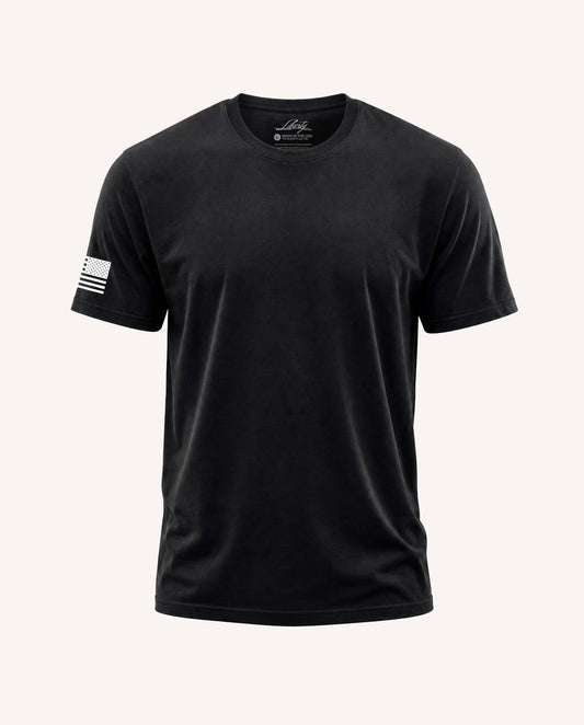 All-Day Cotton Flag Tee with White Flag